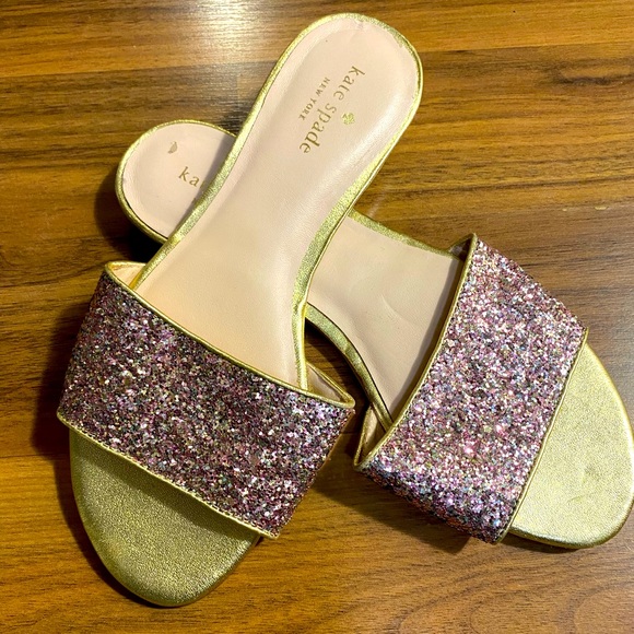 Kate Spade glitter sandals, size 8.5 - Picture 1 of 6